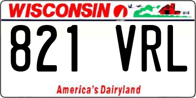 WI license plate 821VRL