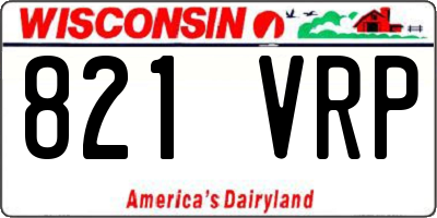 WI license plate 821VRP