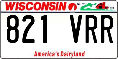 WI license plate 821VRR