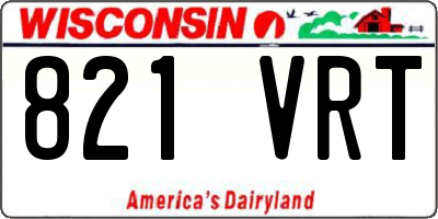 WI license plate 821VRT