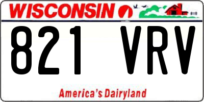 WI license plate 821VRV