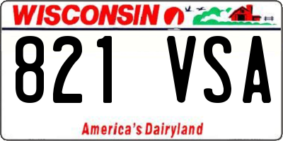 WI license plate 821VSA