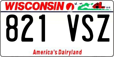 WI license plate 821VSZ