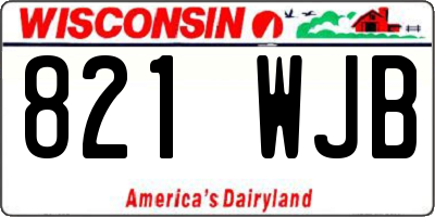 WI license plate 821WJB