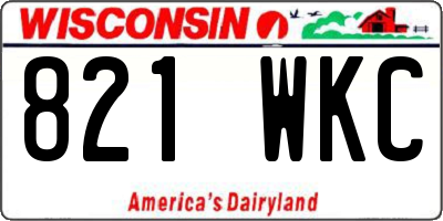 WI license plate 821WKC