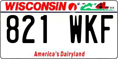 WI license plate 821WKF