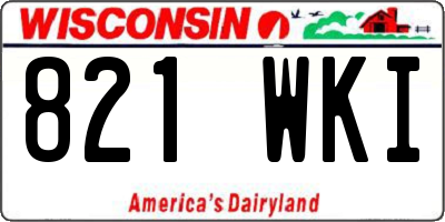WI license plate 821WKI