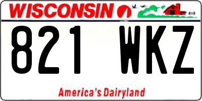 WI license plate 821WKZ