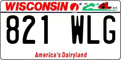 WI license plate 821WLG