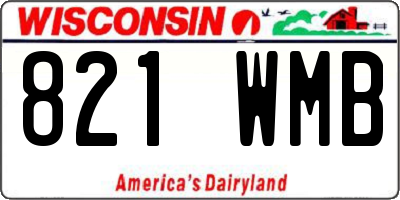 WI license plate 821WMB