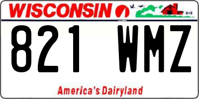 WI license plate 821WMZ
