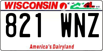 WI license plate 821WNZ