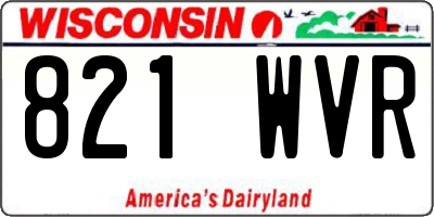WI license plate 821WVR