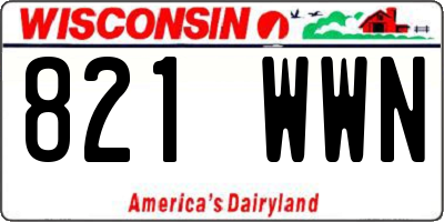 WI license plate 821WWN
