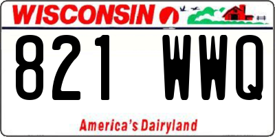 WI license plate 821WWQ