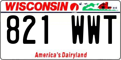 WI license plate 821WWT