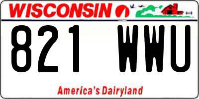 WI license plate 821WWU