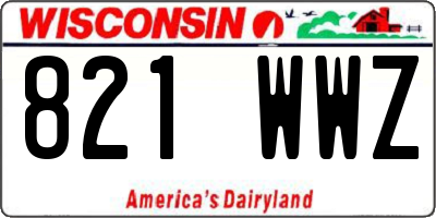 WI license plate 821WWZ
