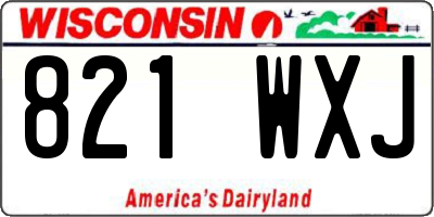 WI license plate 821WXJ
