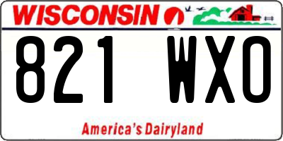 WI license plate 821WXO