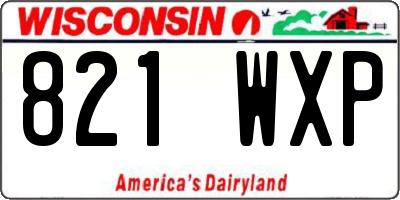 WI license plate 821WXP