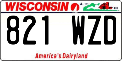 WI license plate 821WZD