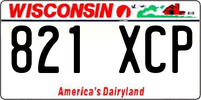 WI license plate 821XCP