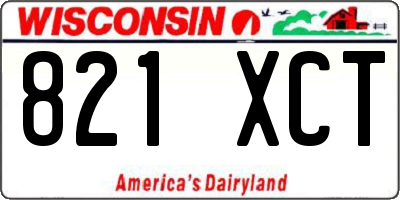 WI license plate 821XCT