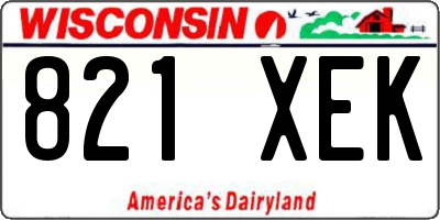 WI license plate 821XEK