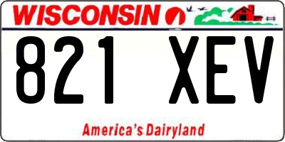 WI license plate 821XEV