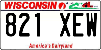 WI license plate 821XEW