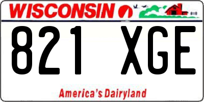 WI license plate 821XGE
