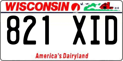 WI license plate 821XID
