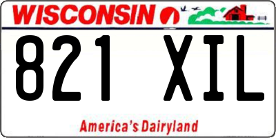WI license plate 821XIL