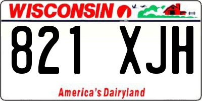 WI license plate 821XJH
