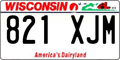 WI license plate 821XJM