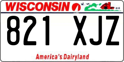 WI license plate 821XJZ