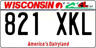 WI license plate 821XKL