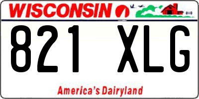 WI license plate 821XLG