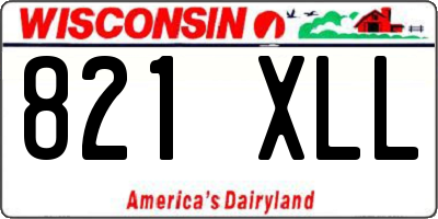 WI license plate 821XLL