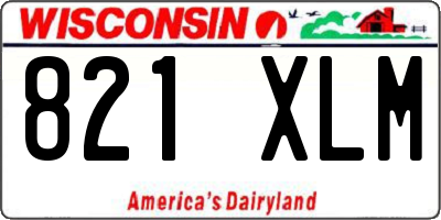 WI license plate 821XLM