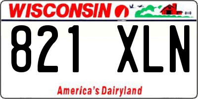 WI license plate 821XLN