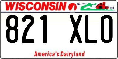 WI license plate 821XLO