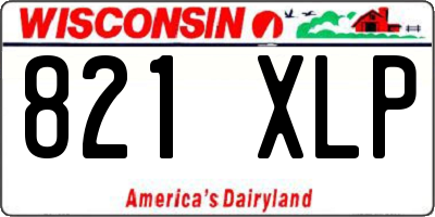 WI license plate 821XLP