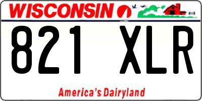 WI license plate 821XLR