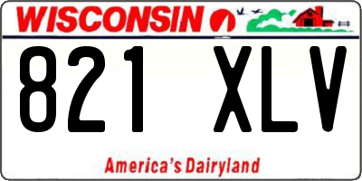 WI license plate 821XLV