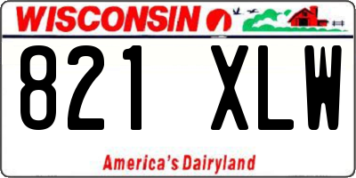 WI license plate 821XLW