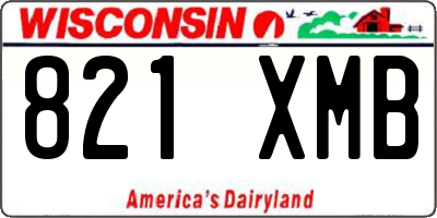 WI license plate 821XMB