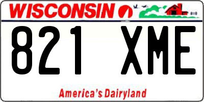 WI license plate 821XME