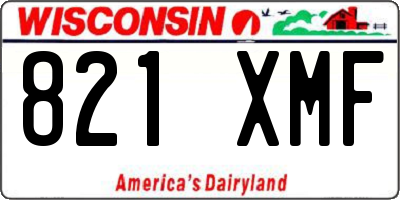WI license plate 821XMF